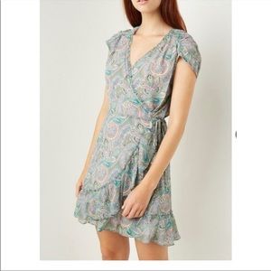 Allsaints Zini Shahmina Paisley Wrap Dress nwt size 6